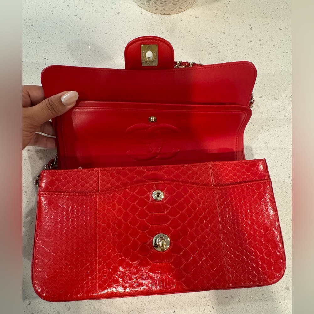 Chanel Medium classic Double Flap Python - Picture 6 of 11